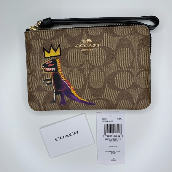 Coach X Jean Michel Basquiat Corner Zip Wristlet Wallet - Picture 5 of 5